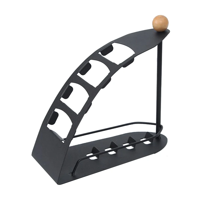 

Iron Four Lattices Remote Control Holde Remote Storage Organizer Stand Storage Rack for Remote Controller Ship Type (Black)