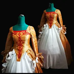 Настоящая съемка! 19-я французская герцогиня Принцесса суд винтажные костюмы викторианское бальное платье гражданская война платья на