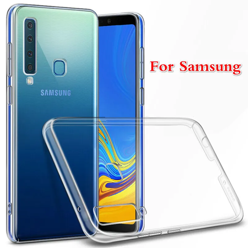 

Transparent Soft Clear Silicone Back Cover Phone Case For Samsung A7 2018 A750F A750 Phone Case For Galaxy A6 A8 Plus 2018 S8 S9