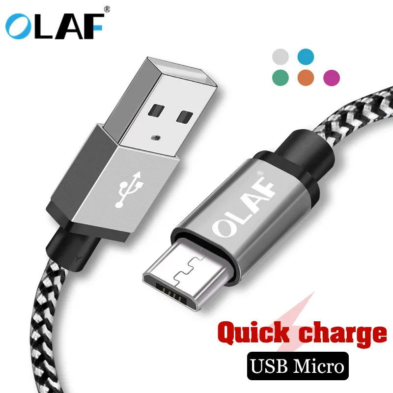 

Olaf Micro USB Cable 1M 2M 3M Nylon Fast Charging USB Connector Sync Data Mobile Phone Android Charger Cable for Samsung cable