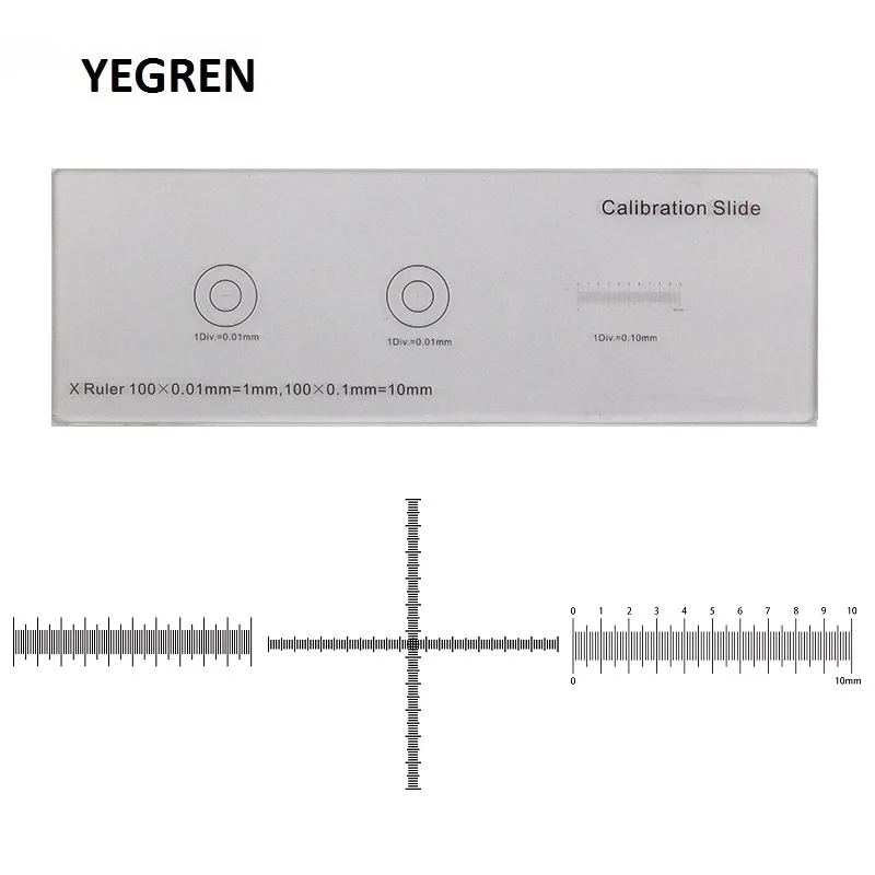 DIV 0,01 мм 0,1 мм Калибровочные слайды микроскоп микрометр горизонтальная линейка поперечная шкала линейка 3 измерения стеклянная горка