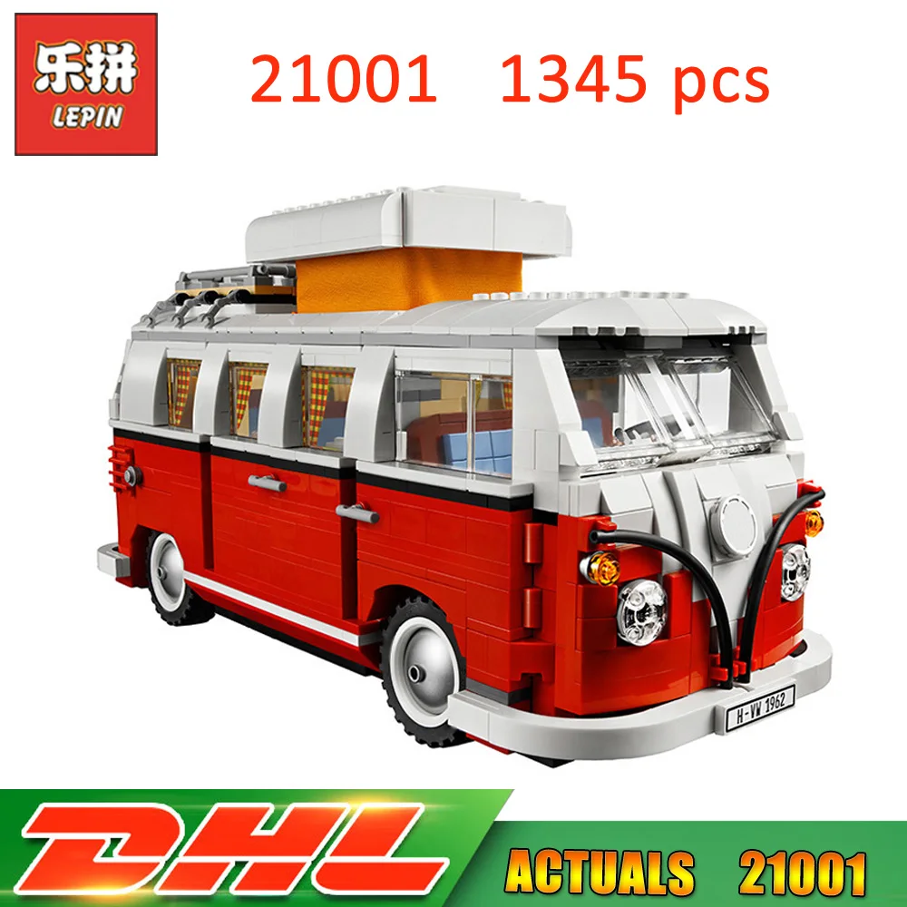 

LEPIN 21001 1354Pcs Creator VW T1 Camper Van Car Model Bricks Toys for Children Christmas Gifts Compatible LegoINGLY 10220