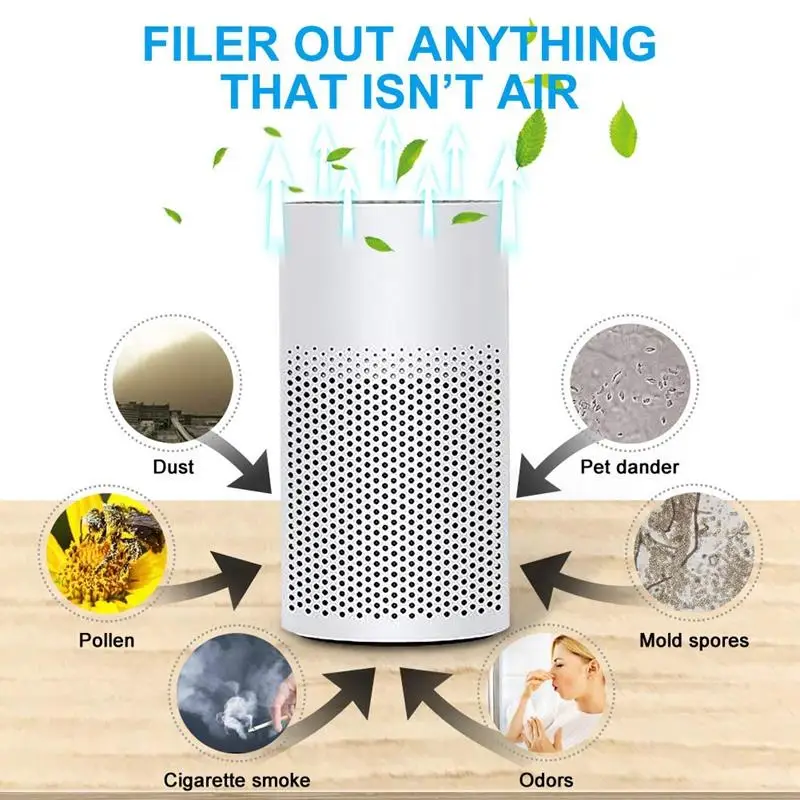 3 In 1 Mini Air Purifier With Filter Portable Quiet Personal Desktop Ionizer Cleaner For Home Work O|Очистители воздуха| |
