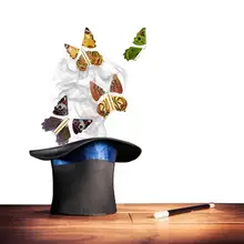 Волшебная летящая бабочка, перемена из пустых рук, свободные бабочки карты, трюки дети забавные игрушки гаджеты цвет случайный