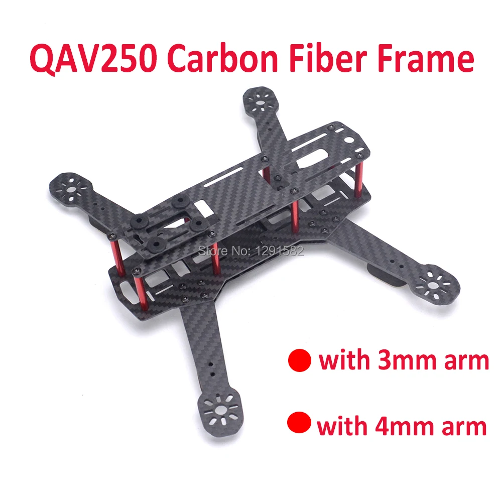 

250 250mm with 3mm or 4mm arm Carbon Fiber Quadcopter Frame Kit For ZMR250 QAV250 FPV drone