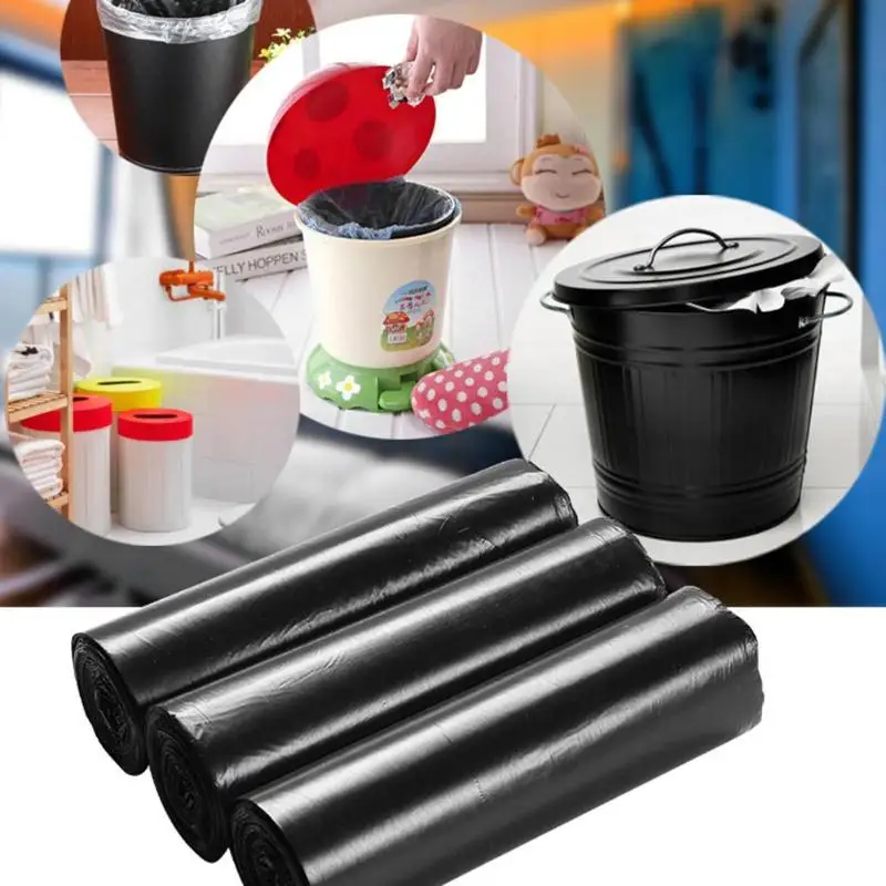 

Black Disposable Trash Garbage Bag Kitchen Thicken Rubbish Bucket Plastic Bags House Cleaning Trash Can Bin Plastic Bag
