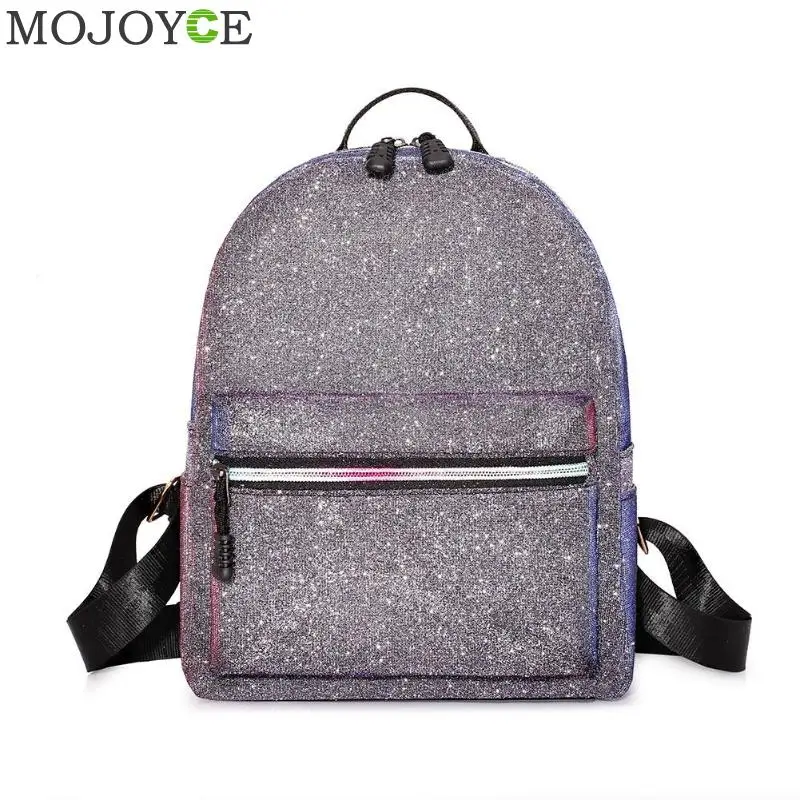 

2019 Sequins Fashion Teenager Girls Younth Backpack Travel Shoulder Bag Ladies PU Leather Girl Shiny Mini Bag Student Cases
