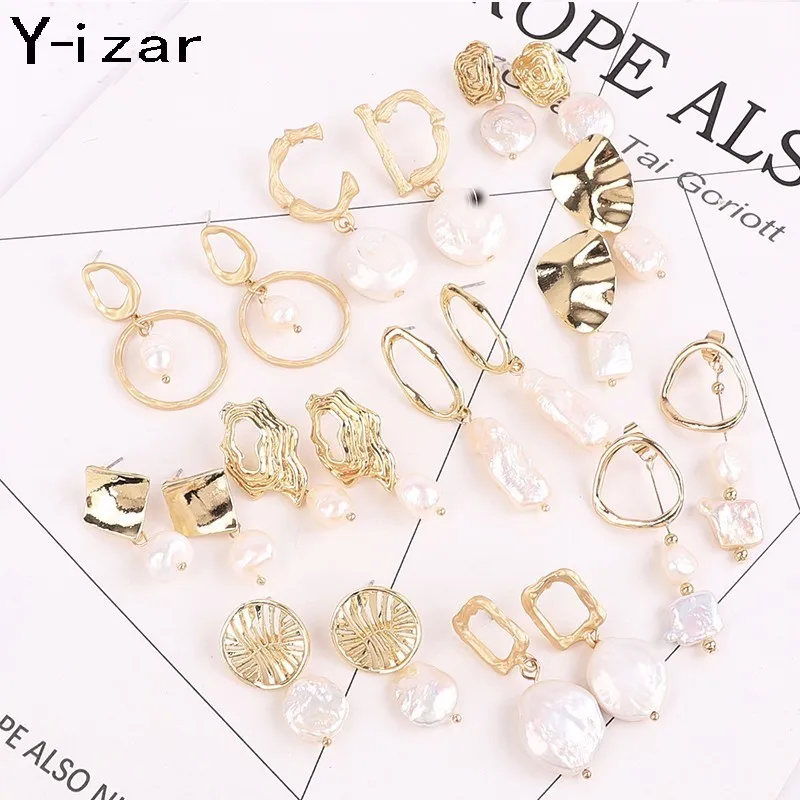 

Earrings women pearl metal imitation allergy fashion long jewelry geometric luxury star fashion sweet romantic popular Korea