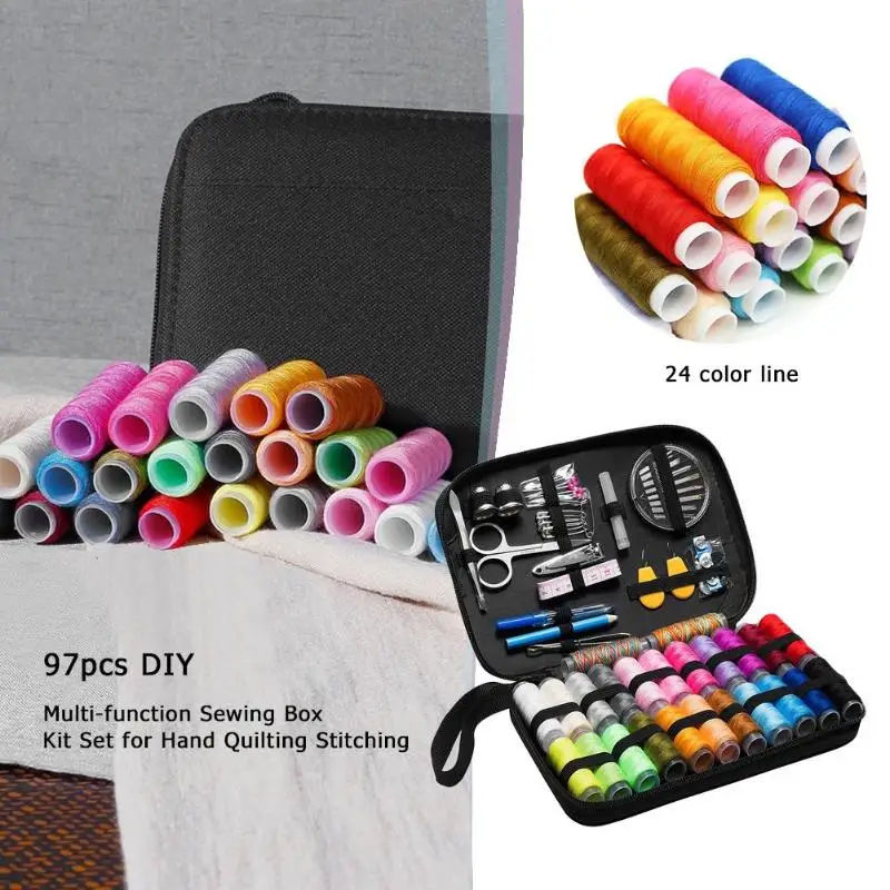 

97pcs DIY Multi-function Sewing Box Kit Set for Hand Quilting Stitching