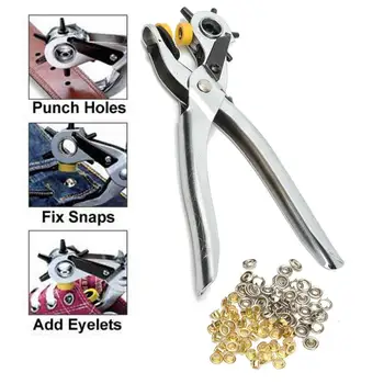 

Puncher Heavy Duty Leather Hole Punch Hand Pliers Belt Holes Punches Multi Sized Puncher Hot sale hand tools
