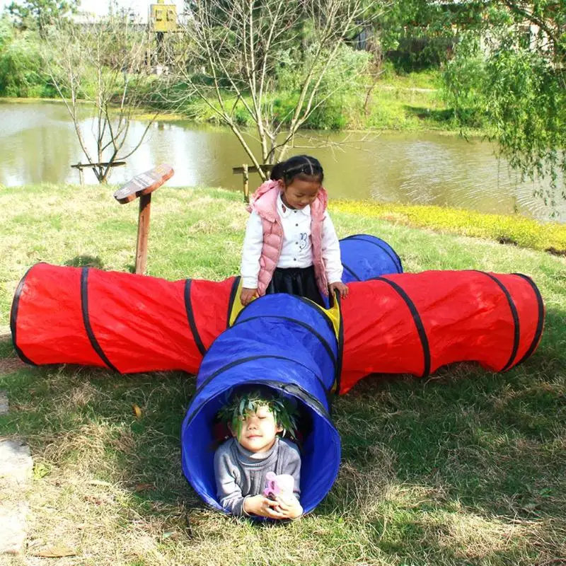 

4-way Play Tunnel Folding Portable Small Playpen Tent Play Yard Game tent Child Playing Toy Outdoor Sport Equipment
