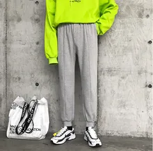 Men's Trousers 2019 Seasons New Youth Popular Loose Straight Sports Pants Neutral Feet Nine Pants Youth Casual Men's Clothing