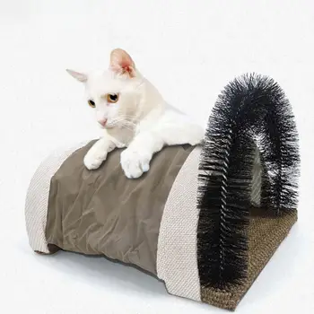 

Tunnel House Cat Bristle Arch With Scratching Board Pet Supplies Kitten Itching Brush Self Grooming Arch Scratcher Cat Tunnel