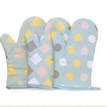 1 шт хлопок белье толстые теплоизоляционные кухонные защитные перчатки печь микроволновая печь выпечки рабочие перчатки для готовки анти горячий защитный ручной