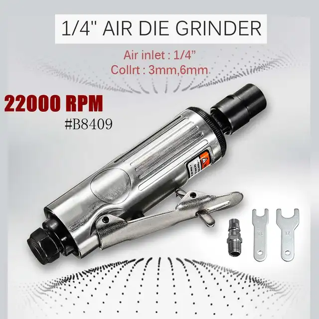 1 Set 22000RPM 1/4" Pneumatic Air Die Grinder Grinding Mill Engraving