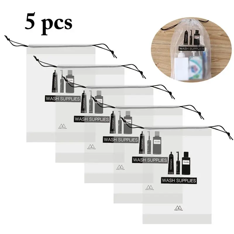 

5 шт., дорожная прозрачная сумка-Органайзер из ПВХ