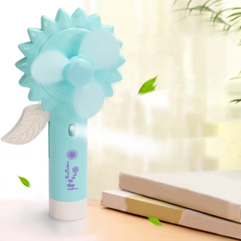 

ABBR-Hand Pressure Spray Mini Fan Handheld Cooling Water Spray Sunflower Outdoor Windmill Toy