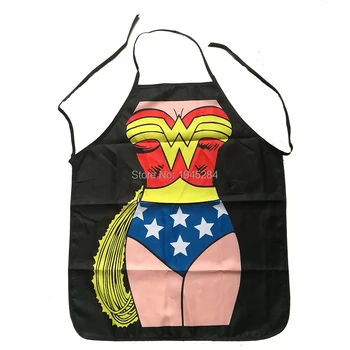 

Superwoman Wonder Woman Apron Kitchen BBQ Cleaning Cooking Apron Baking Accessories Party Dinner Fans Funny Gift Daily Home Use