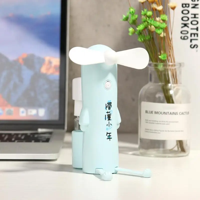 Творческий 3 в 1 мобильный телефон кронштейн спрей мини вентилятор USB портативный