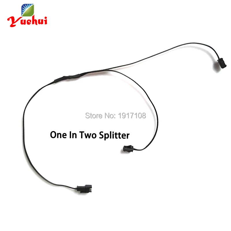 

1PCS EL Wire Connectors (One Male Connector with Two Female Connectors) for party decorative el wire accessories