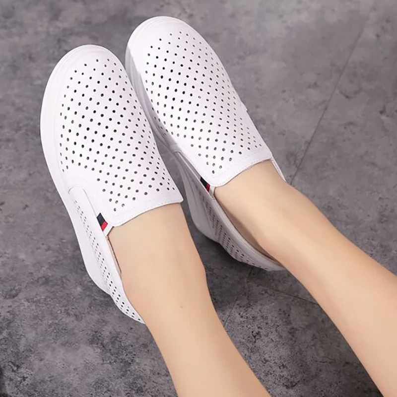 

Women Sneakers Fashion Heels Women Height Increasing Breathable Lace-Up Wedges Sneakers Platform Shoes Woman Casual Shoes