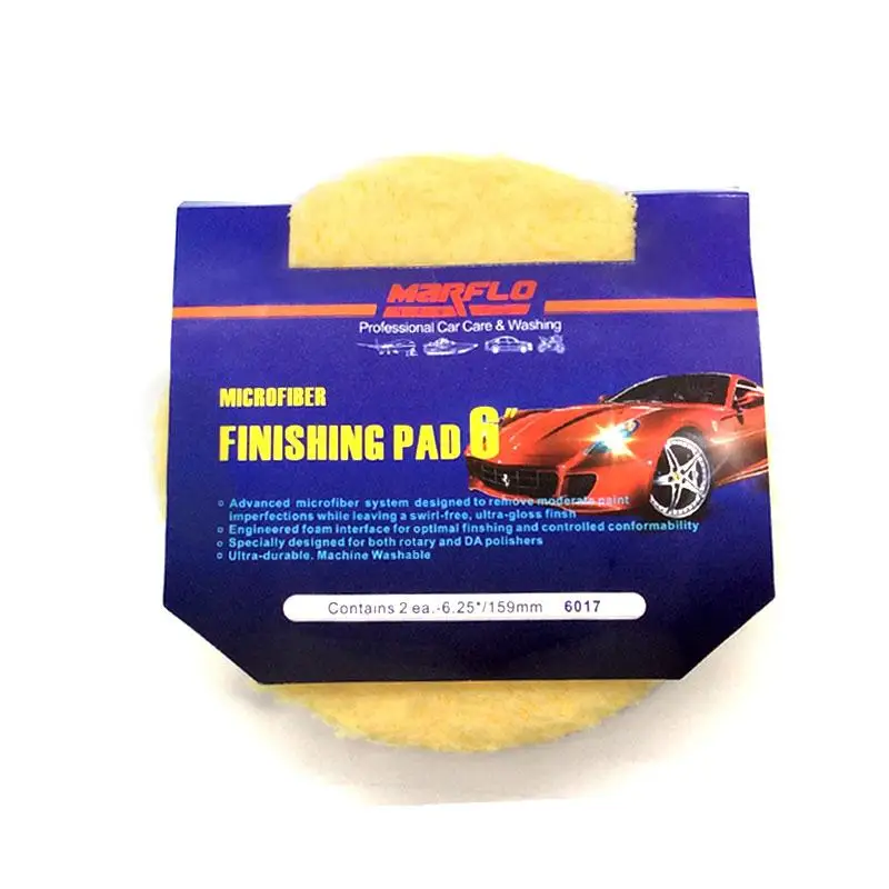 

Polishing Pad Polishing Disc Car Detailing Tools 6" Microfiber Buff Sponge Finishing Pad Marflo Remove Moderate Paint Car Care