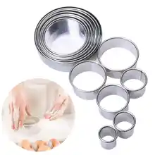 DIY 12 шт из нержавеющей стали круглой формы-вырубки для печенья выпечки кондитерских изделий кухни