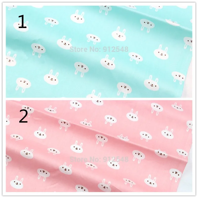 

cartoon rabbit Rayon cotton fabric ,161640 , Children like the style 50cm*150cm diy handmade patchwork cotton cloth home textile