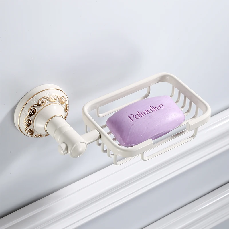Buy Soap Dishes Antique/White Soap Holder Bath Shelf
