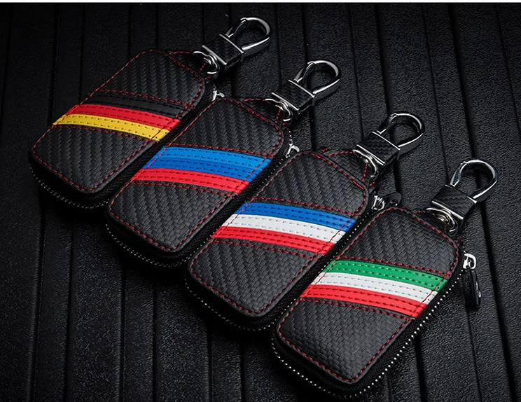 

2019 Fashion Personality men and women Auto Leather Key bag keychain key ring For BMW Audi Ferrari Porsche car styling