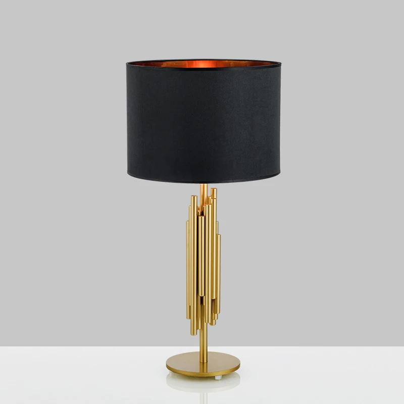

Nordic Luxury Led Desk Lamp American Living Room Table Lights Loft Desk Lights Brushed Titanium Gold Desk Lamps Kitchen Fixtures