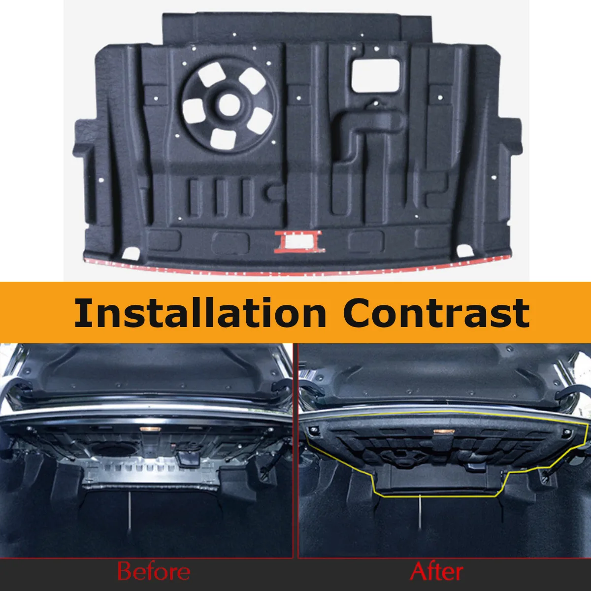 

Car Rear Trunk Soundproof Cotton Mat Sound Proof Deadening Protective Mat for Toyota Camry 2018 Car Accessories