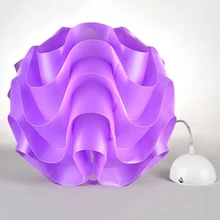 Волновой формы абажур круговой ремесло лампа дом Крышка Корпус PP пластик