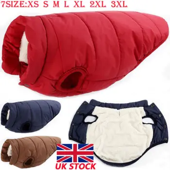 

Waterproof Pet Dog Clothes Autumn Winter Warm Padded Coat Vest Jacket Apparel
