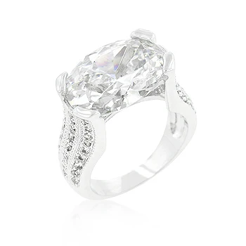 Oval Triplet CZ Ring | Украшения и аксессуары