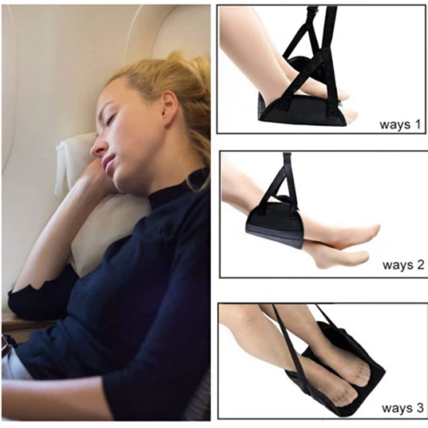 

Portable Travel Airplane Foot Rest Made with Memory Foam Flight Hammock DC112