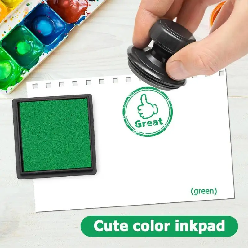 Almohadillas de tinta artesanal Sellos lavables creativos Socio DIY Multicolor Almohadilla de sello artesanal para sellos Papel Papel Tela de madera Conjunto de 6