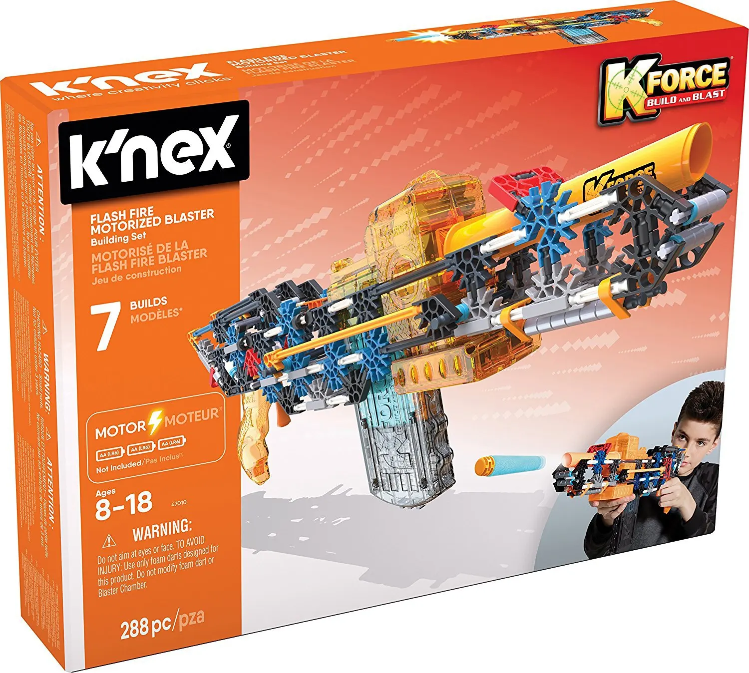 

American knex kelor si Flare Gun Deformation Set Children yi zhi ji mu Fight Inserted Construction Toys Gift