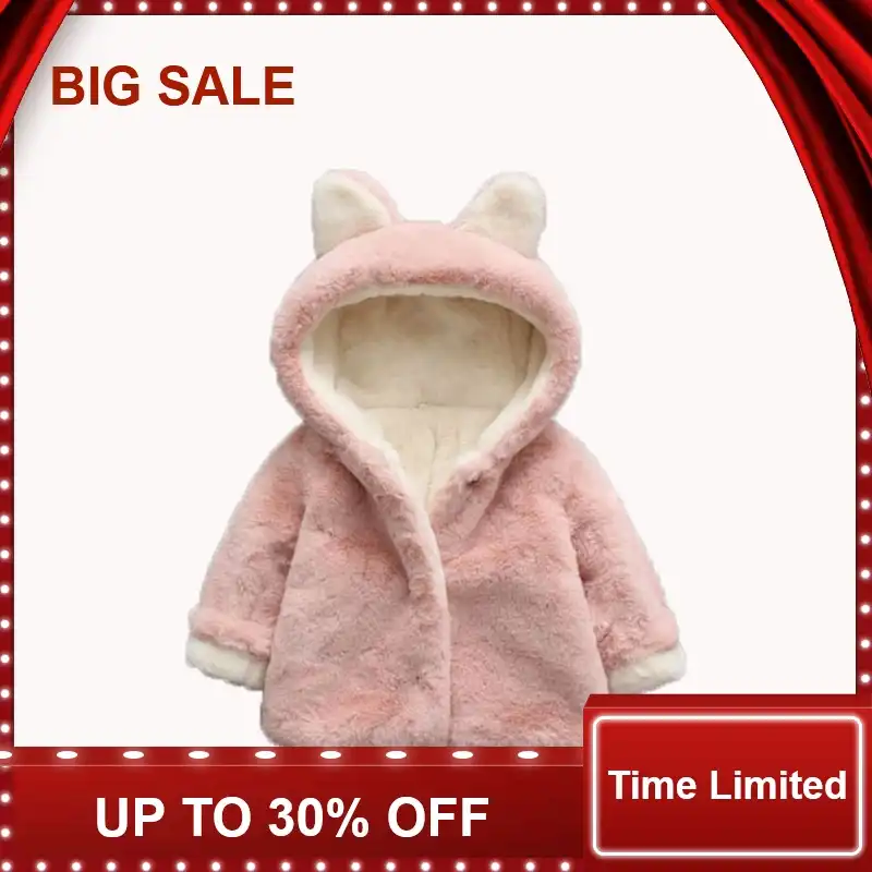 faux fur baby girl jacket
