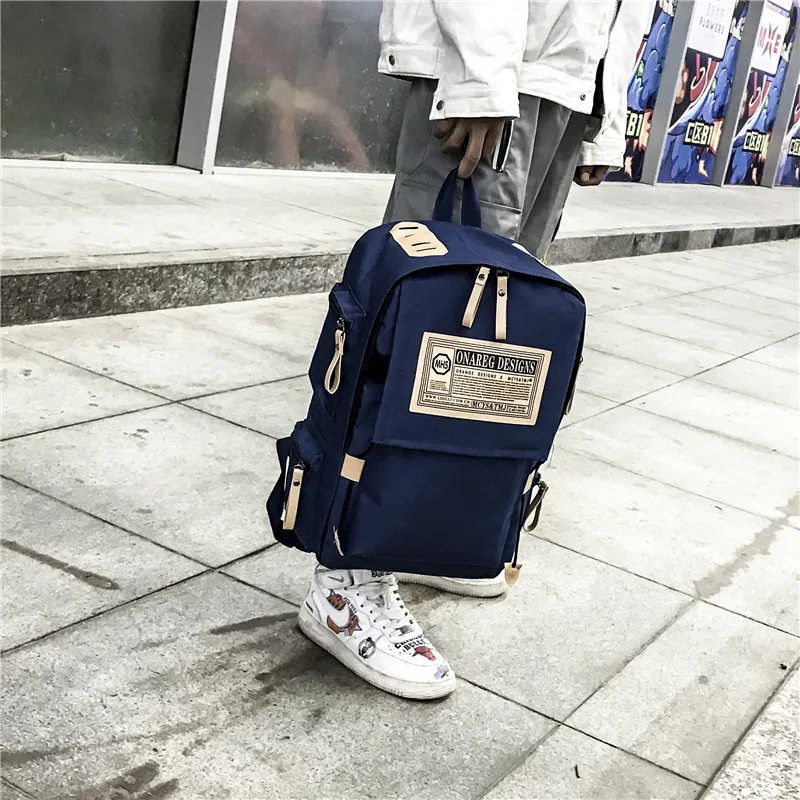 

2019 Women External Charge Backpack Canvas Backpack Male Mochila Escolar Girls Laptop Backpack School Bags Backpack for teens