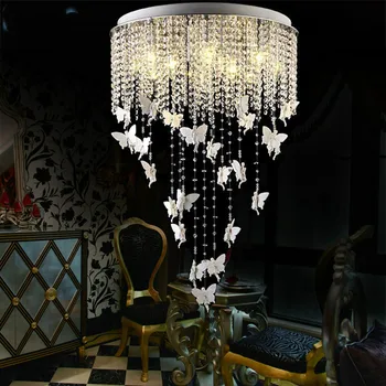

White Angel 4 8 12 bulbs Art Pendant Light Lighting Crystal Lamp LED E14 Lighting For Bedroom Dining room Angel Hanging Resin