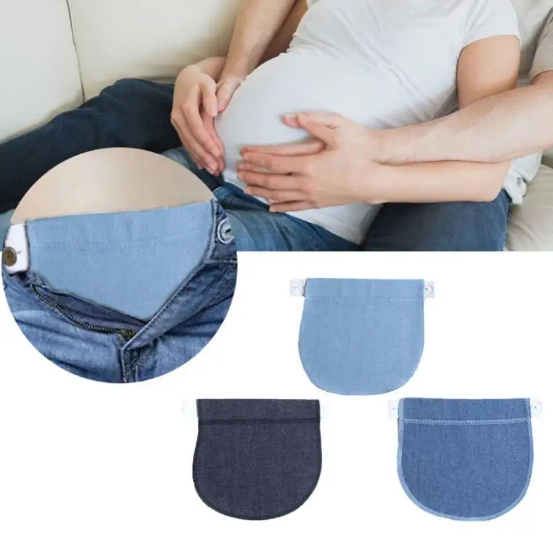 

High Quality Adjustable Elastic Pants Belt Extension Buckle Button Stretchable Lengthening Extended Band For Pregnant Women #20