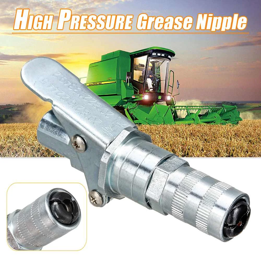 

1/8" Connector High Pressure Grease Coupler Zerk Stainless Steel Silver