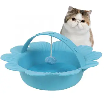 

Lovely Round Pet Cat Warm Soft Cushion Deep Cuddler Bed Fashionable Flower Shape Pet Cat Dog Flower Beds