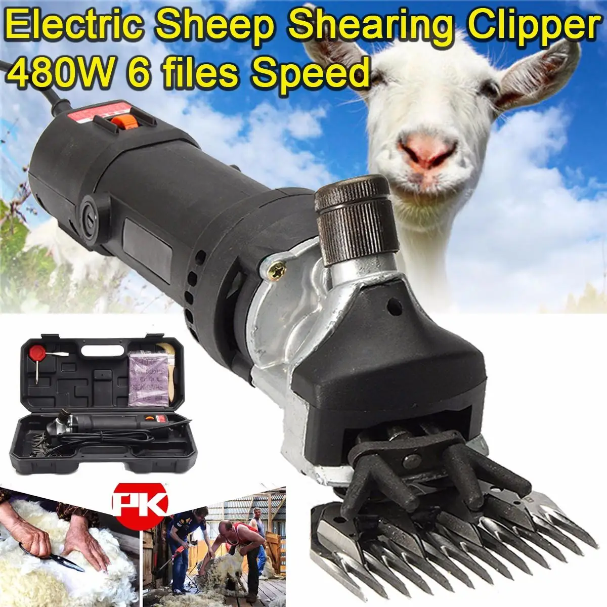 

480W AC 110-220V Electric Wool Shears Farm Animal Hair Clippers