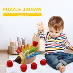 Деревянный Моделирование Ежик игра-головоломка дети строительные блоки головоломки набор раннего обучения Образование игрушки развития