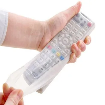 

21cm TV Remote Control Set Waterproof Dust Silicone Protective Cover Case Stylish Air Conditioning Dust Transparent Storage Bag