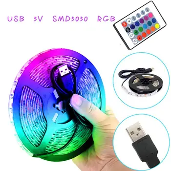 

USB Waterproof String Light with Remote Control led Strip lamp Flexible Tape Ribbon TV Desktop Screen Background Bias lighting