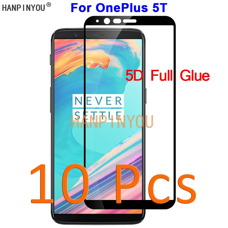 10 шт./лот для OnePlus 6 1 + 5T One Plus 7 6T 5 3 3T 5D 9D полное клеевое Покрытие Закаленное стекло