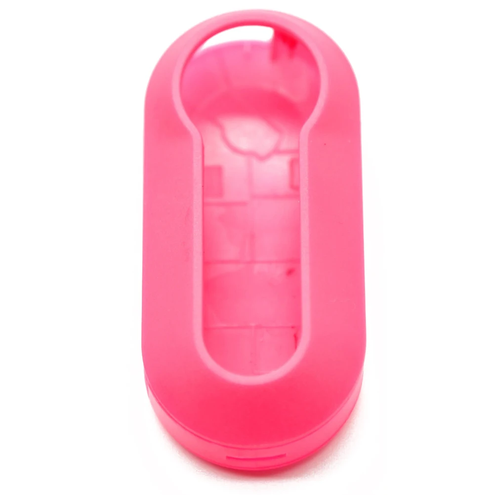 

1pc Colorful Auto Car Key Case Cover Bag Plastic Key Covers Cases Shell For Fiat 500 Panda Punto Car-Styling Auto Accessories